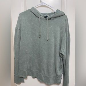 “Washed” light olive hoodie